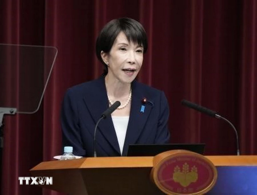 Thủ tướng Nhật Bản Sanae Takaichi. (Ảnh: Kyodo/TTXVN)
