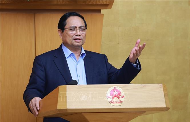 Thủ tướng Phạm Minh Chính chủ trì họp đánh giá tình hình Tết Nguyên đán Bính Ngọ, chiều 22/2/2026 (6 tháng Giêng). Ảnh: Dương Giang/TTXVN