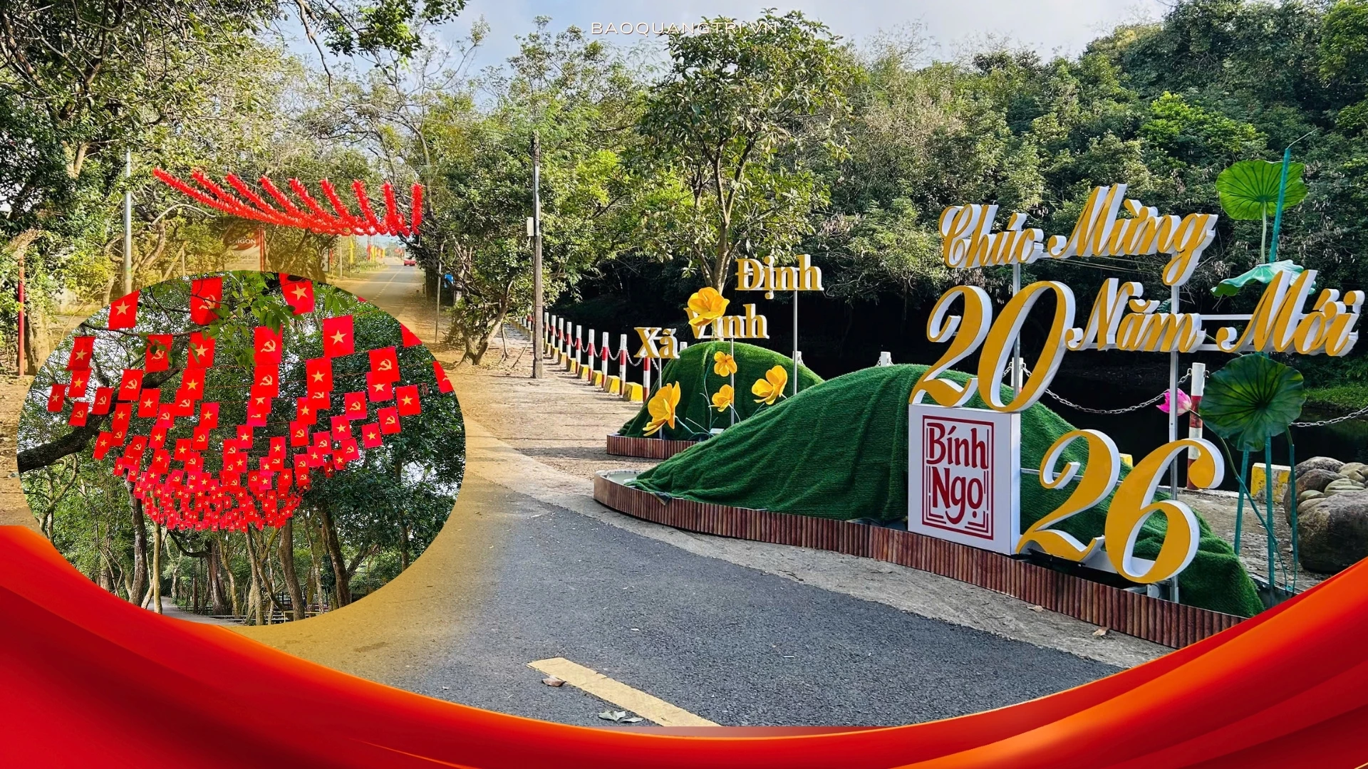 Điểm check in dịp Tết được xã Vĩnh Định xây dựng tại Khu du lịch sinh thái Trằm Trà Lộc