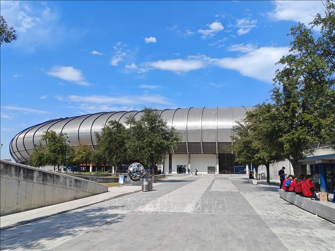 Sân vận động BBVA tại thành phố Monterrey, bang Nuevo Leon của Mexico có sức chứa 53.500 người, một trong những địa điểm sẽ diễn ra các trận đấu World Cup 2026. Ảnh: Phương Lan/PV