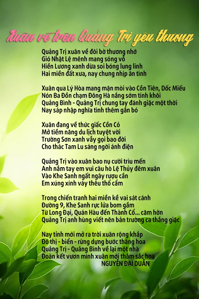 Xuân về trên Quảng Trị yêu thương