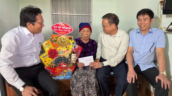 Đồng chí Phó Chủ tịch UBND tỉnh Lê Đức Tiến thăm, tặng quà gia đình chính sách