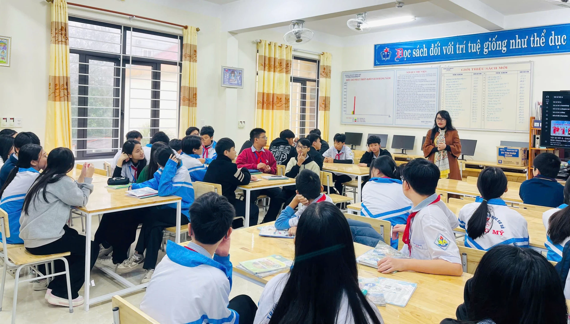 Trường THCS Đồng Hải chú trọng đổi mới phương pháp dạy học, nâng cao hiệu quả môn giáo dục địa phương - Ảnh: L.M