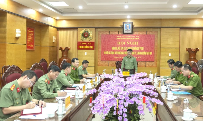 Công an tỉnh: Đánh giá, xếp loại chất lượng cán bộ quý I/2026