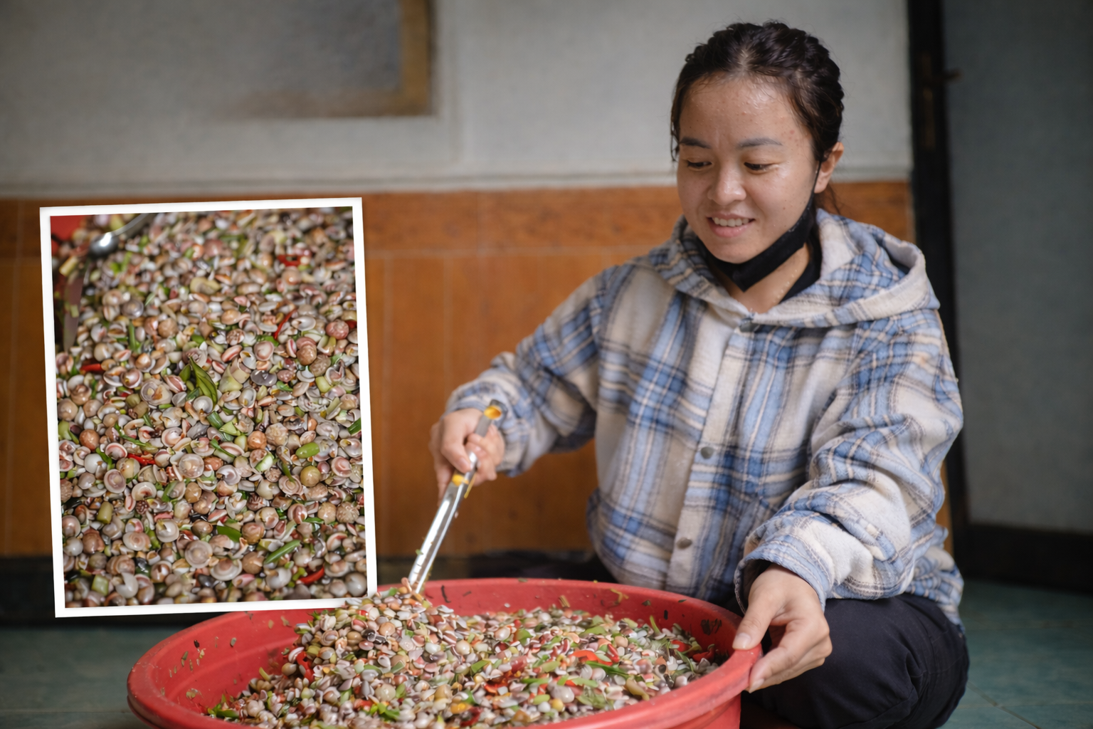 Ốc ruốc, món ăn dân dã quen thuộc của người miền biển - Ảnh: C.M