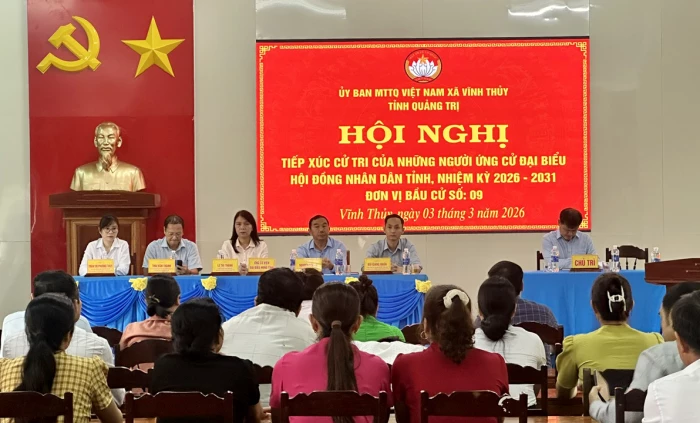 Ứng cử viên đại biểu HĐND tỉnh tiếp xúc cử tri tại xã Vĩnh Thủy