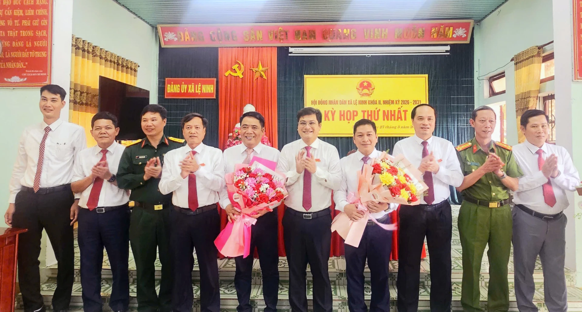 Kiện toàn tổ chức bộ máy chính quyền xã Lệ Ninh nhiệm kỳ 2026-2031 - Ảnh: L.Chi