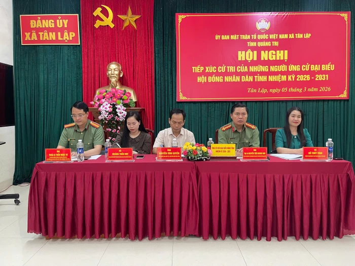 Các ứng cử viên đại biểu HĐND tỉnh tiếp xúc cử tri tại xã Tân Lập