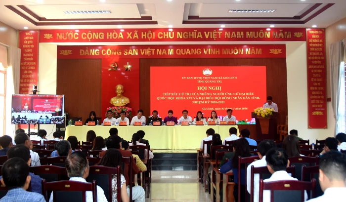 Ứng cử viên đại biểu Quốc hội và đại biểu HĐND tỉnh tiếp xúc cử tri tại các xã Gio Linh, Cồn Tiên