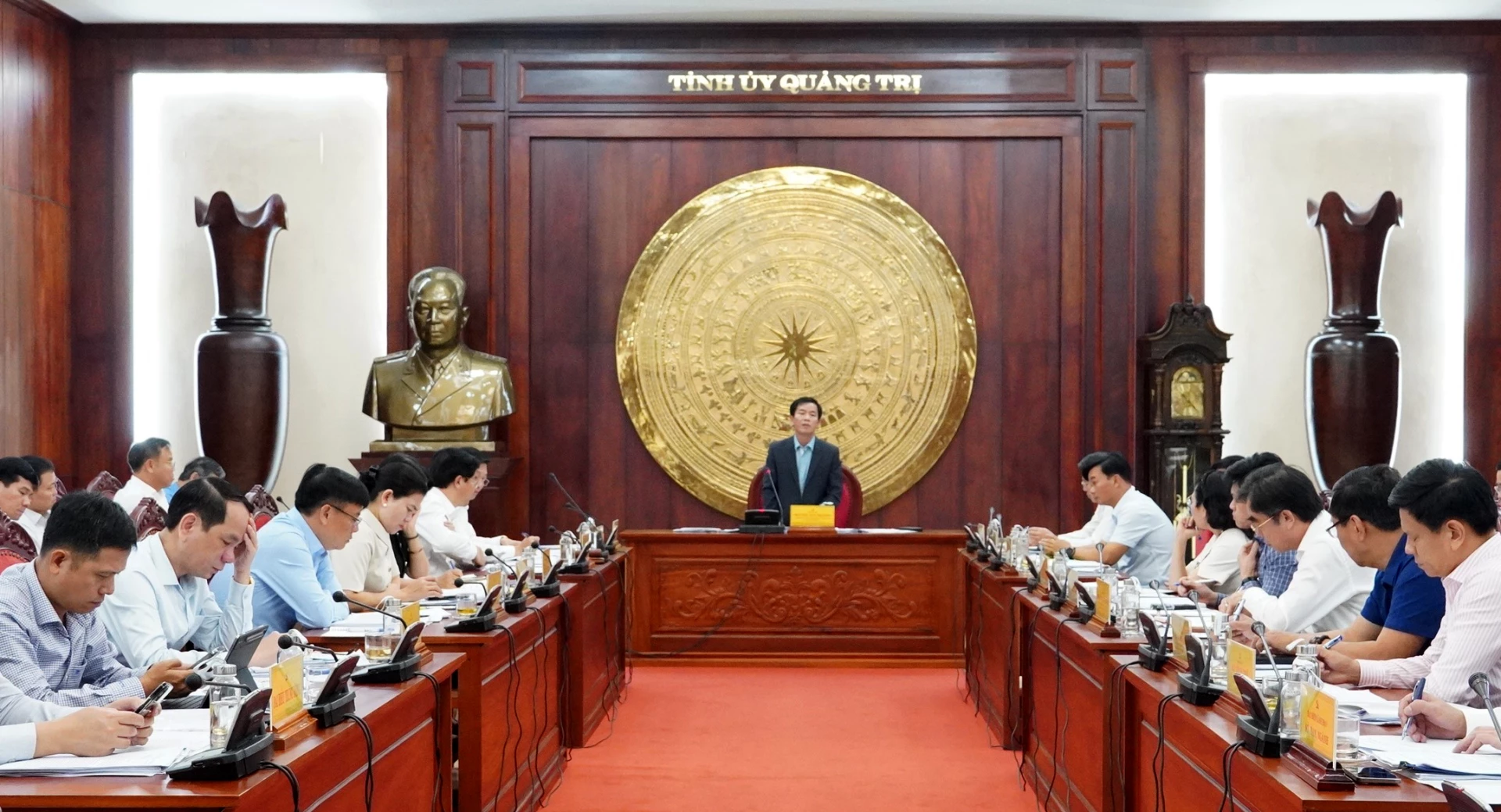 Đồng chí Nguyễn Văn Phương, Bí thư Tỉnh ủy kết luận hội nghị - Ảnh: Q.V