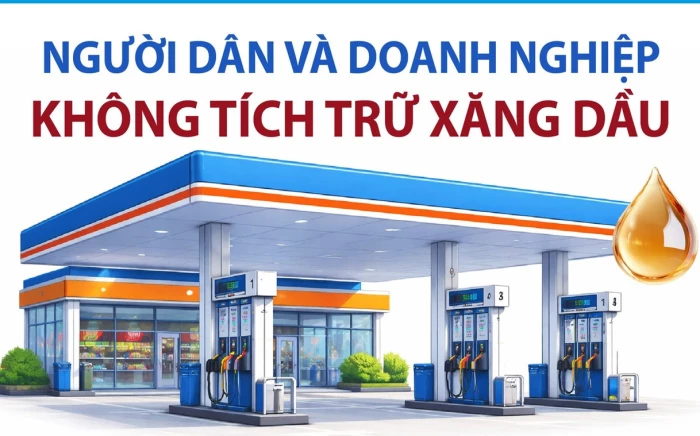 Người dân và doanh nghiệp không tích trữ xăng dầu