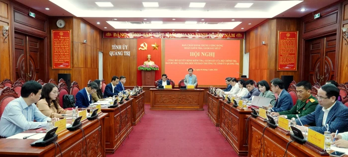 Công bố quyết định kiểm tra, giám sát năm 2026 đối với Ban Thường vụ Tỉnh ủy Quảng Trị