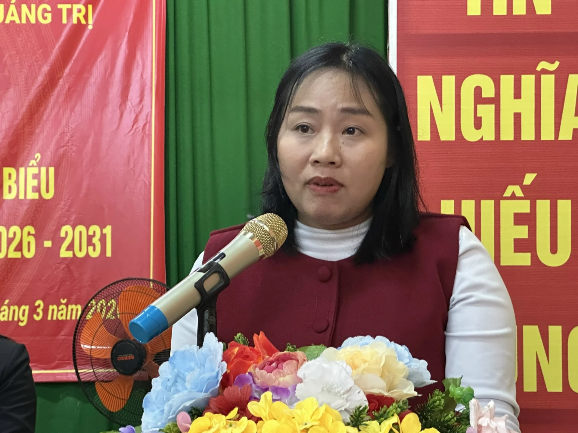 Bà Nguyễn Thị Lệ Quyên - Công chức Ban Tuyên giáo, công tác xã hội cơ quan Ủy ban MTTQ Việt Nam tỉnh - Ảnh: NL