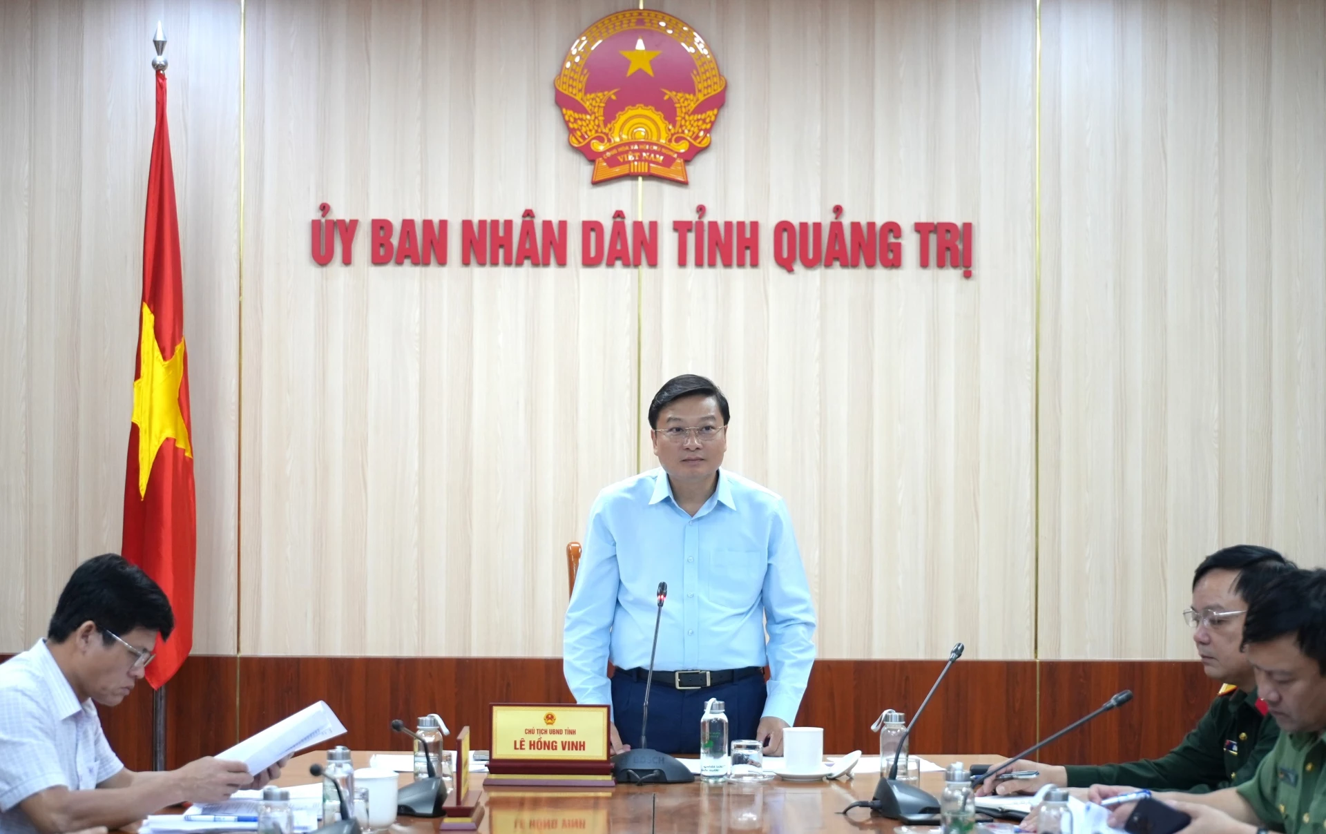 Đồng chí Lê Hồng Vinh, Chủ tịch UBND tỉnh kết luận cuộc họp - Ảnh: T.Đ