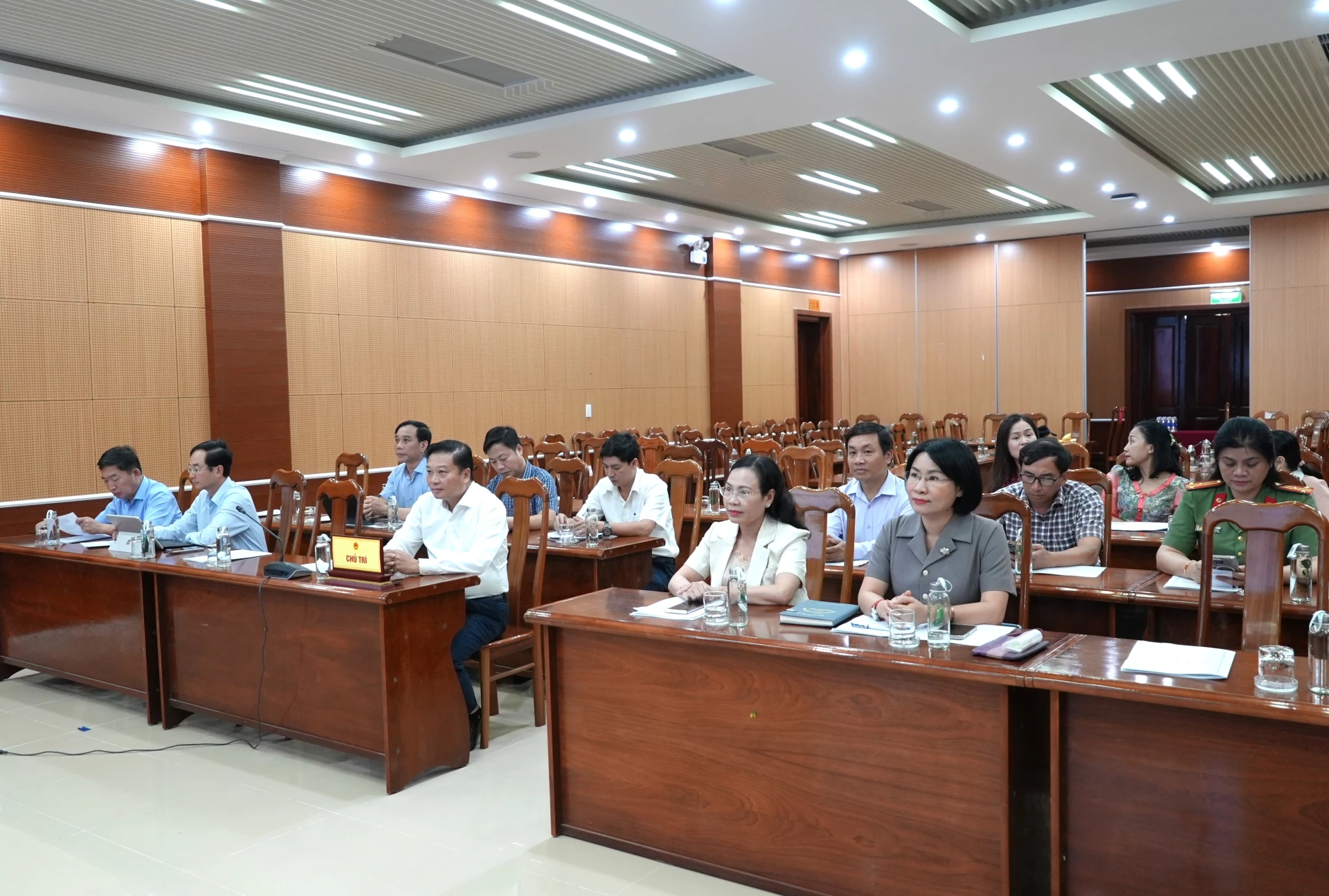 Quang cảnh hội nghị tại điểm cầu tỉnh Quảng Trị - Ảnh: T.Đ