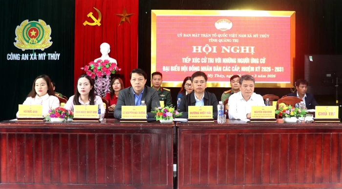 Ứng cử viên đại biểu HĐND tỉnh tiếp xúc cử tri tại xã Mỹ Thủy