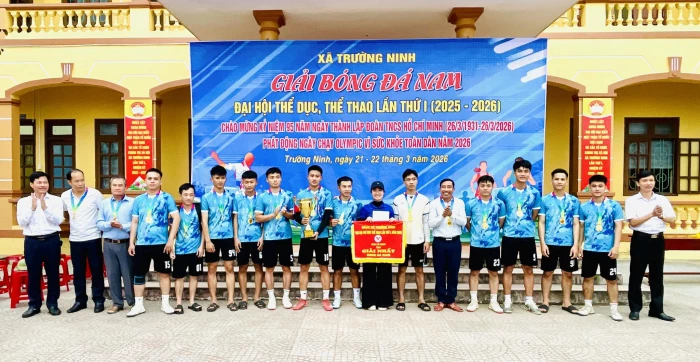 Xã Trường Ninh: 19 đội bóng tham dự giải bóng đá nam