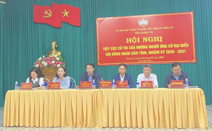 Ứng cử viên đại biểu HĐND tỉnh tiếp xúc cử tri tại xã Triệu Cơ