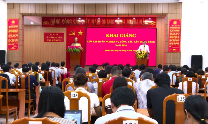 Khai giảng lớp tập huấn nghiệp vụ công tác xây dựng Đảng năm 2026