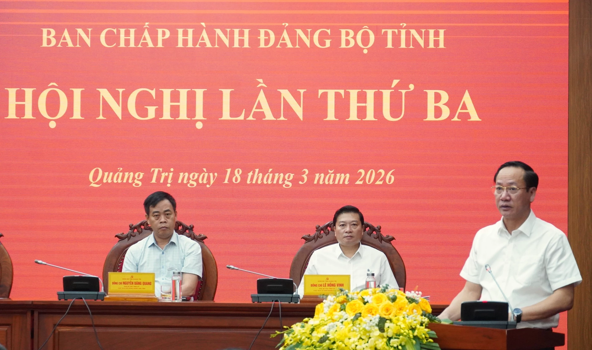 Lãnh đạo Sở Tài chính phát biểu tại hội nghị - Ảnh: Q.V