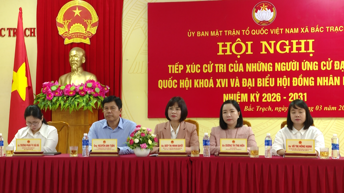 Ứng cử viên đại biểu HĐND tỉnh tiếp xúc cử tri tại các xã Bắc Trạch và Nam Ba Đồn