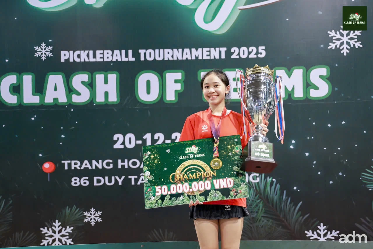 Dù mới bắt đầu chơi pickleball từ cuối năm 2024, Bảo Châu đã giành được nhiều thành tích cao tại các giải đấu lớn - Ảnh: N.V.C.C
