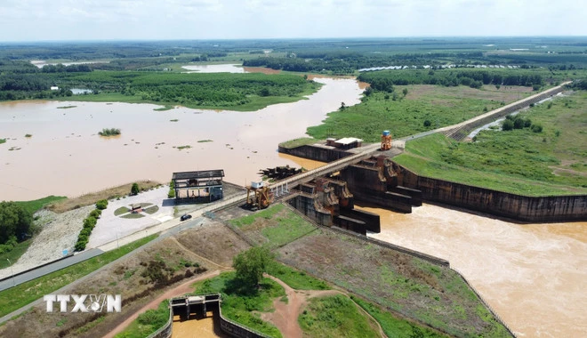 Đập thủy lợi Phước Hòa (Đồng Nai). (Nguồn: TTXVN)