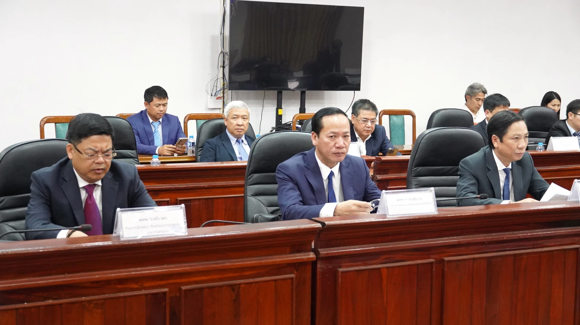 Đại biểu tỉnh Quảng Trị tham dự buổi làm việc - Ảnh: Q.V