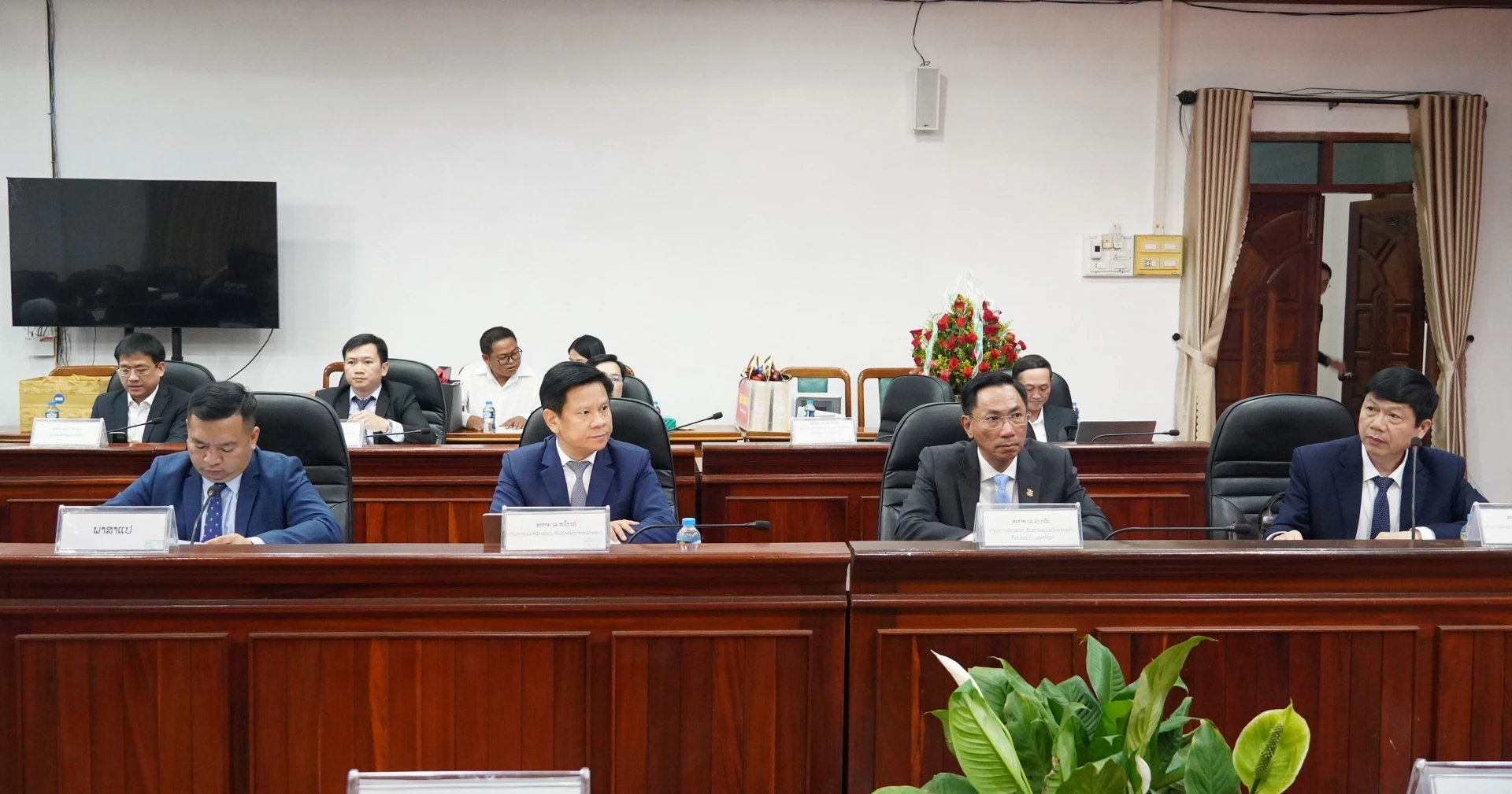 Đại biểu tỉnh Quảng Trị tham dự buổi làm việc - Ảnh: Q.V