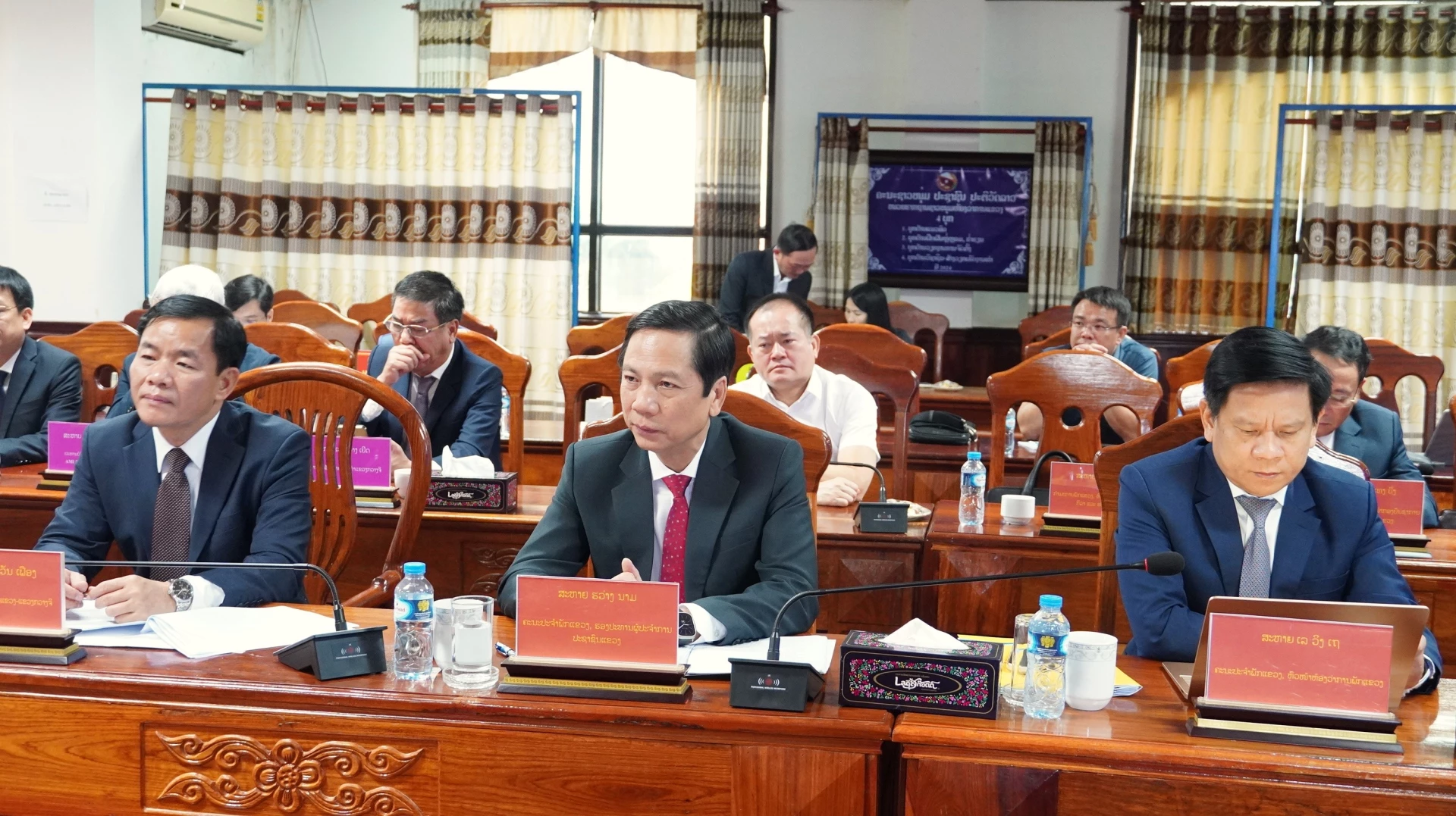 Đồng chí Nguyễn Văn Phương, Bí thư Tỉnh ủy Quảng Trị đề nghị một số nội dung hợp tác giữa 2 tỉnh thời gian tới - Ảnh: Q.V