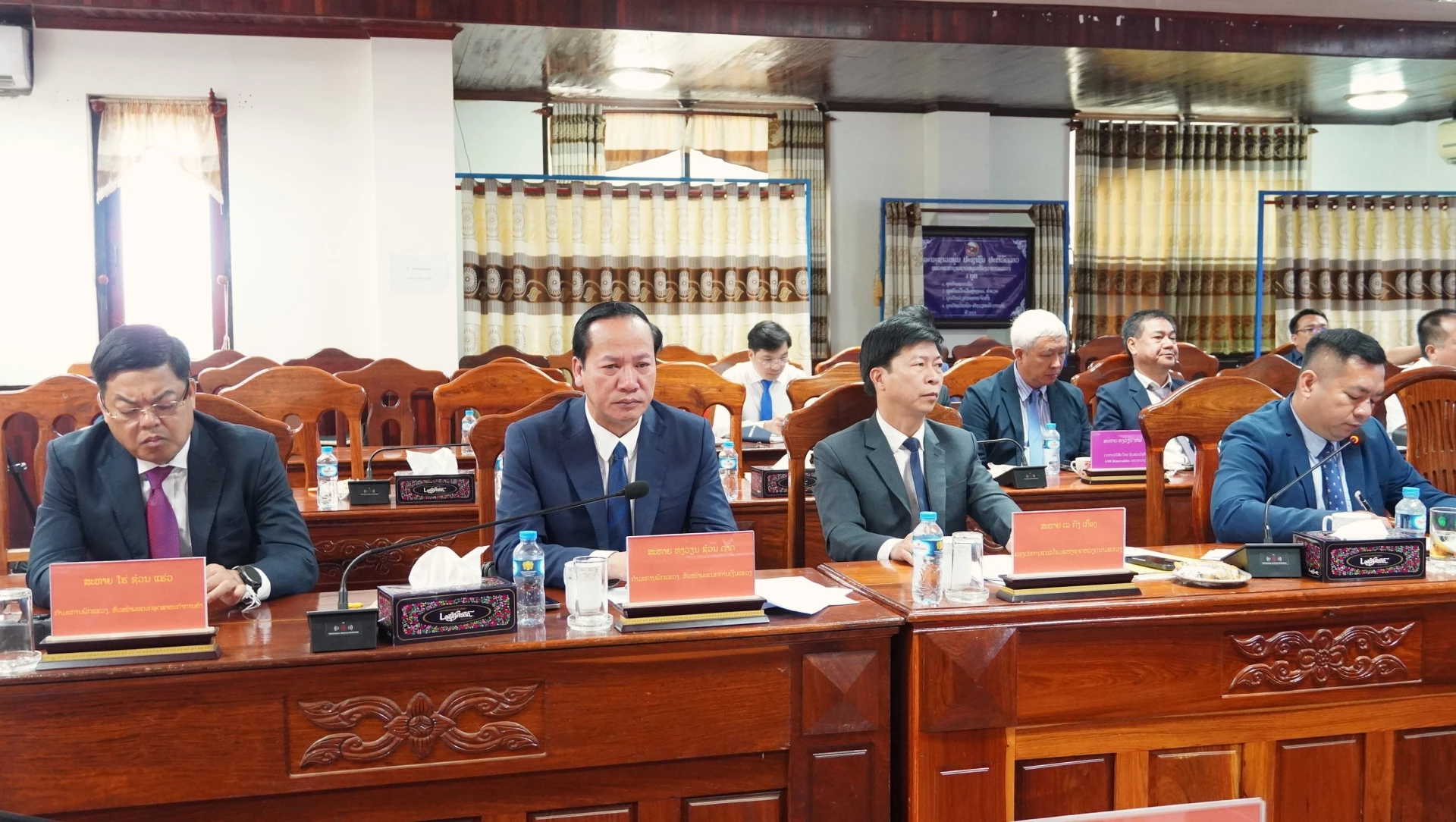 Đại biểu tỉnh Quảng Trị tham dự buổi làm việc - Ảnh: Q.V