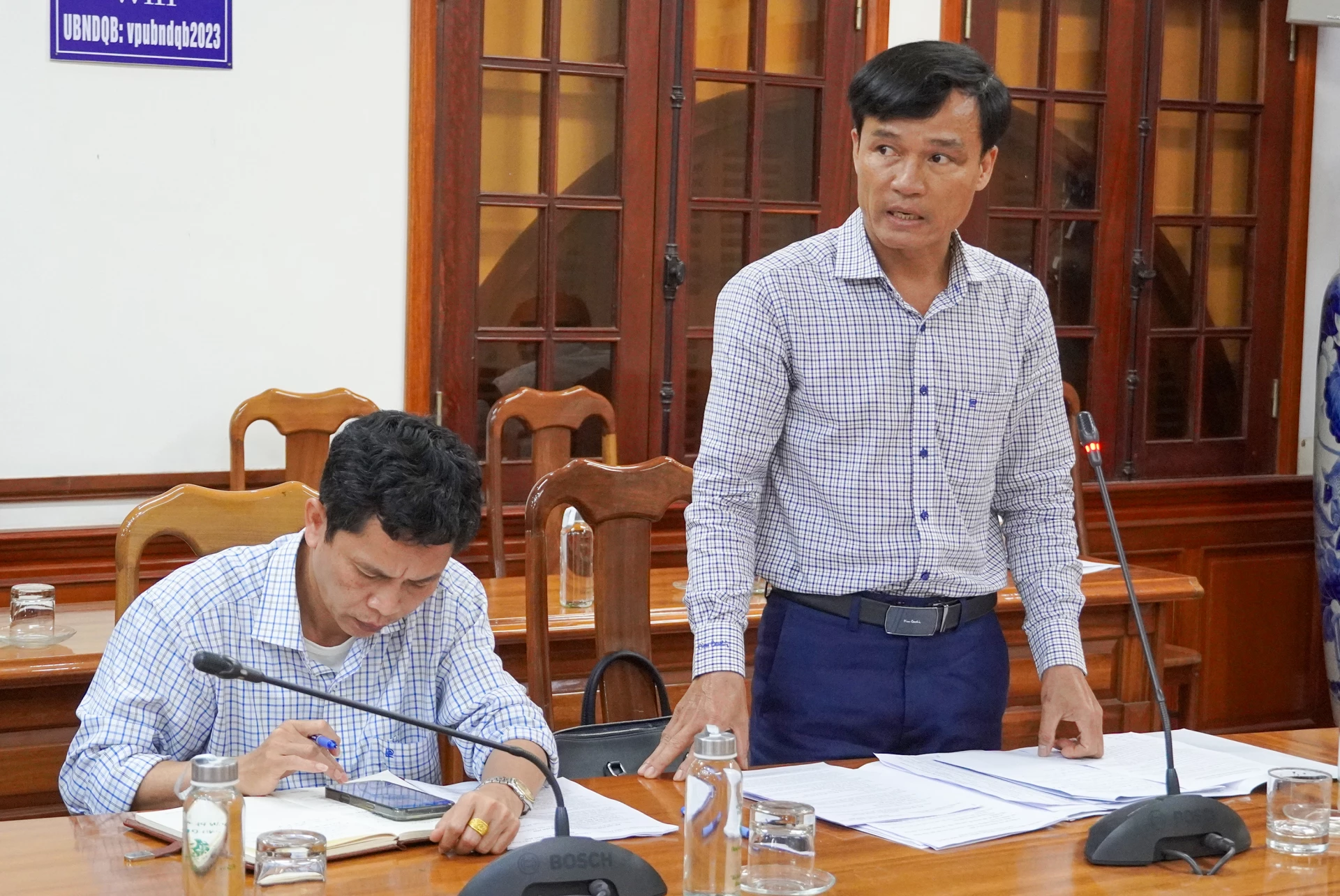 Đại diện lãnh đạo Sở Nông nghiệp và Môi trường phát biểu tại hội nghị - Ảnh: N.H