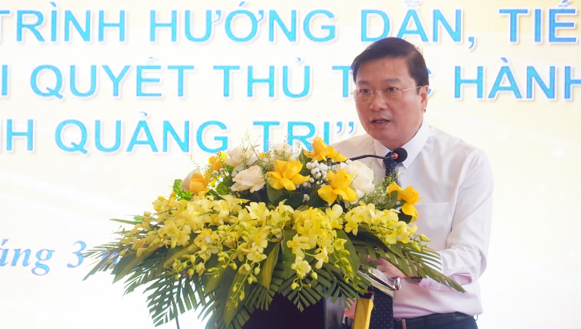 Đồng chí Lê Hồng Vinh, Phó Bí thư Tỉnh ủy, Chủ tịch UBND tỉnh phát biểu tại buổi lễ - Ảnh: N.M