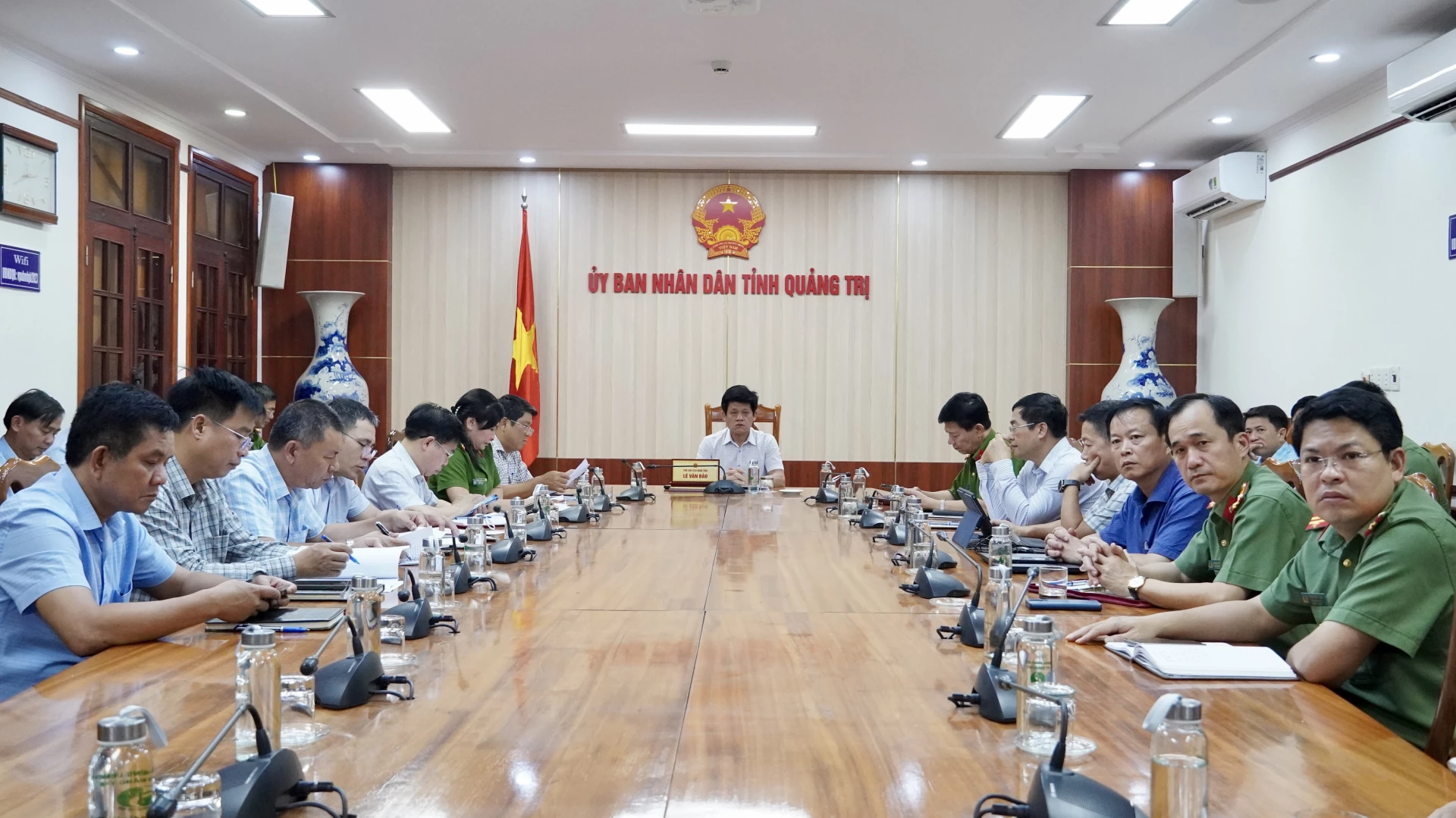 Quang cảnh hội nghị tại điểm cầu QuảngTrị- Ảnh: H.N