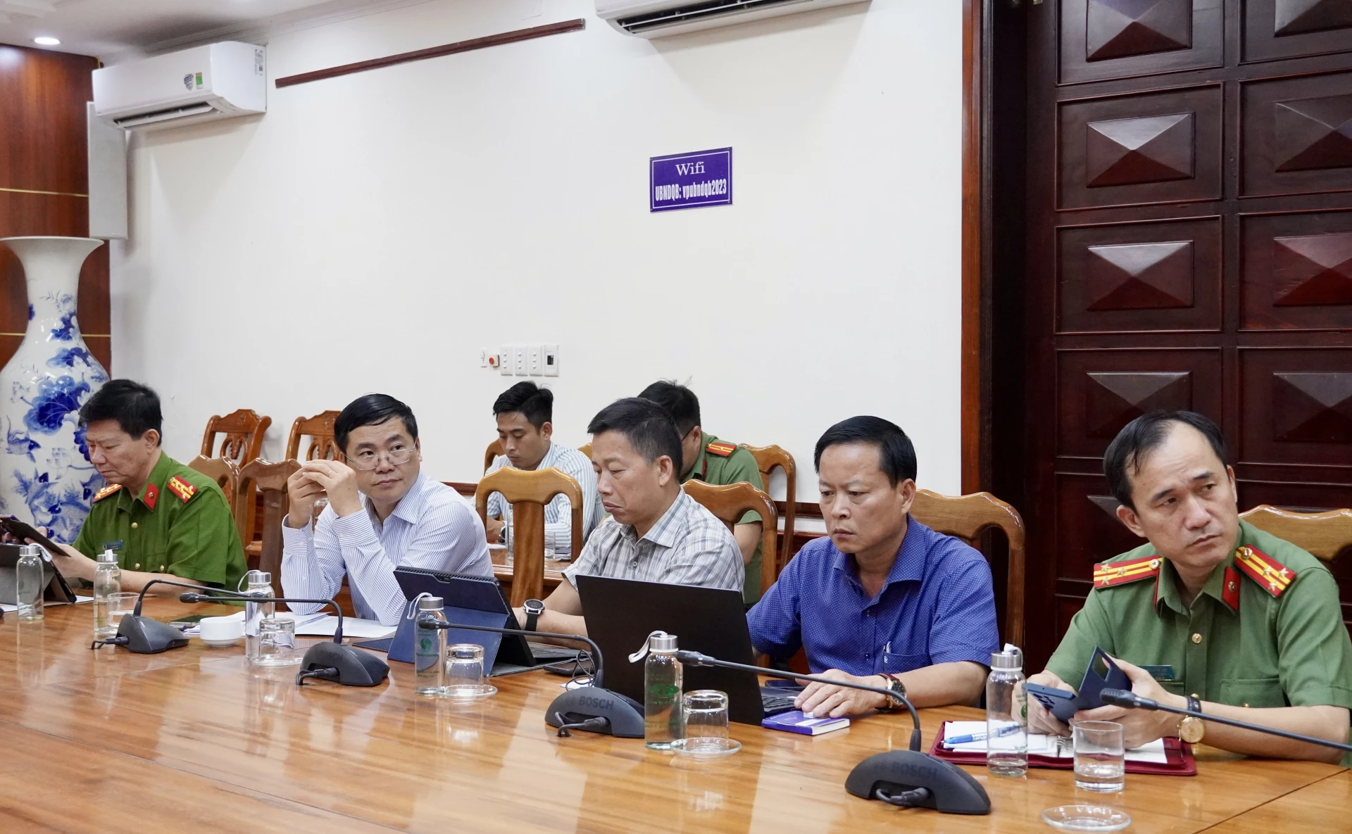 Các đại biểu dự hội nghị tại điểm cầu QuảngTrị - Ảnh: H.N