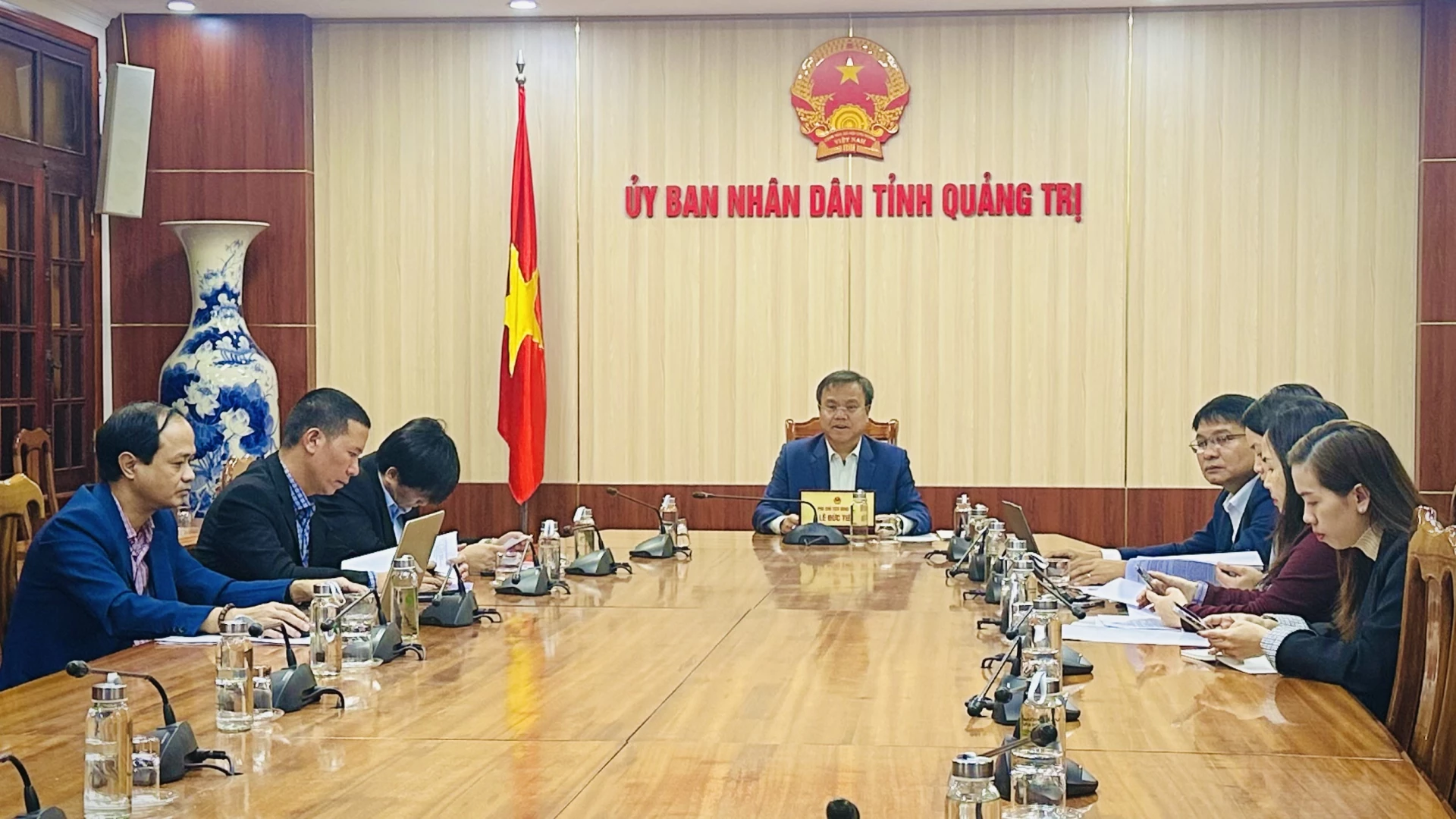 Điểm cầu tỉnh Quảng Trị - Ảnh: B.N