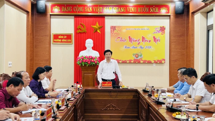 Đoàn kiểm tra của Ban Thường vụ Tỉnh ủy làm việc với phường Đồng Sơn