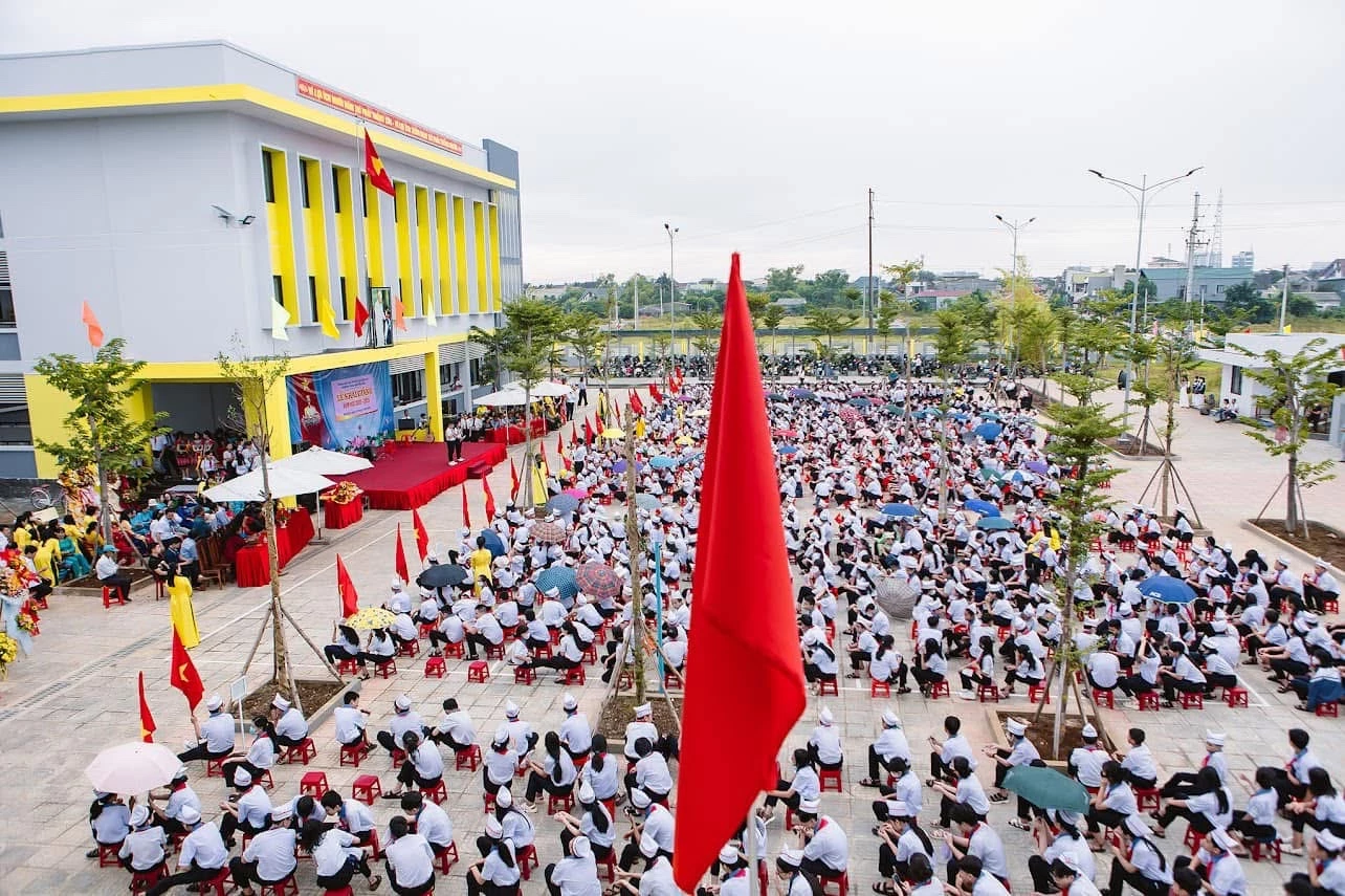 Trường THCS Nguyễn Trãi, phường Đông Hà đạt chuẩn quốc gia mức độ 2 - Ảnh: NL