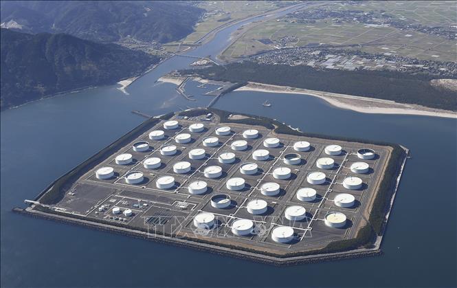 Cơ sở dự trữ dầu quốc gia Shibushi ở Kagoshima, Nhật Bản. Ảnh: Kyodo/TTXVN