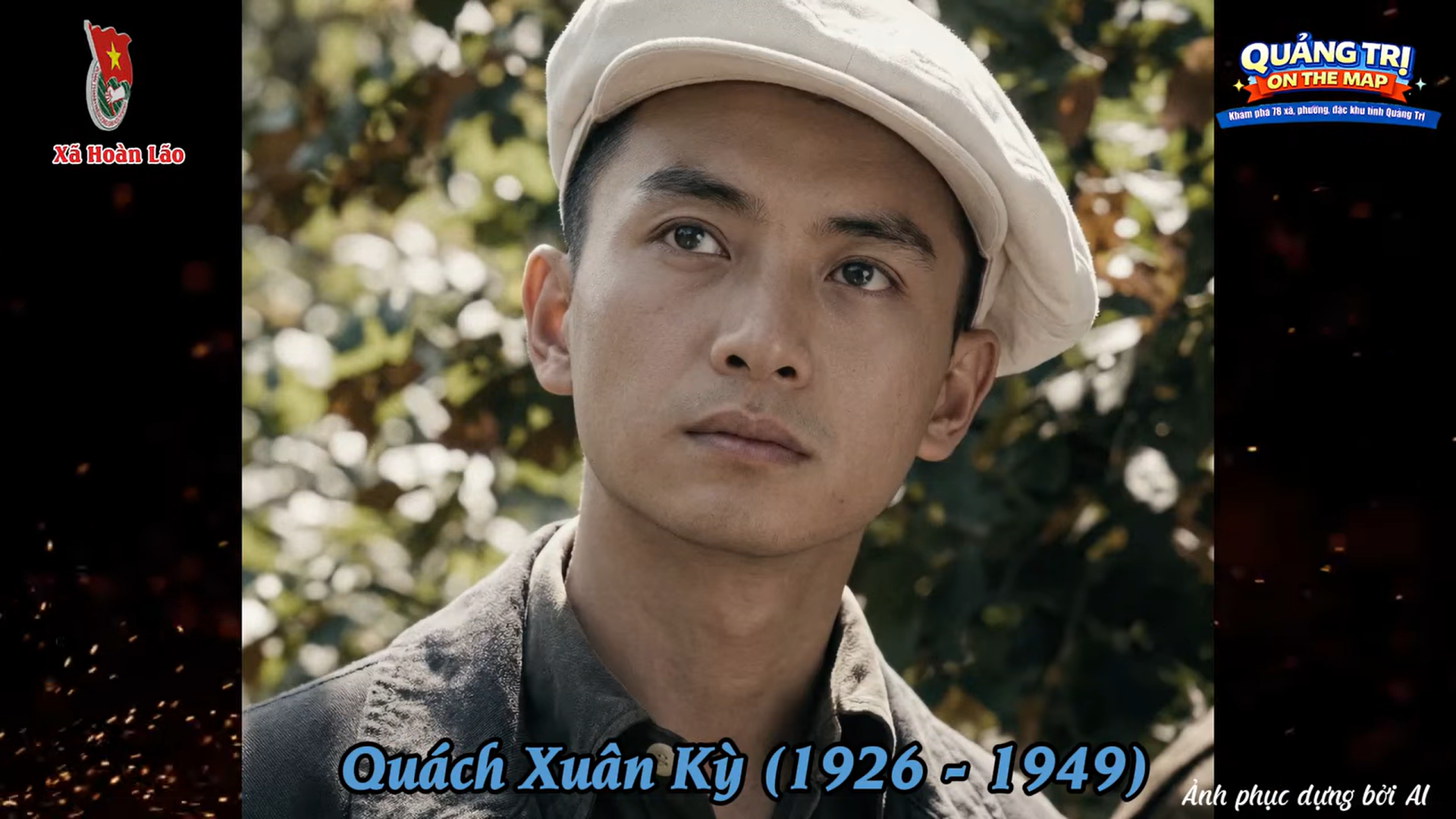 Hình ảnh liệt sĩ Quách Xuân Kỳ được phục dựng bằng công nghệ AI - Ảnh: L.T