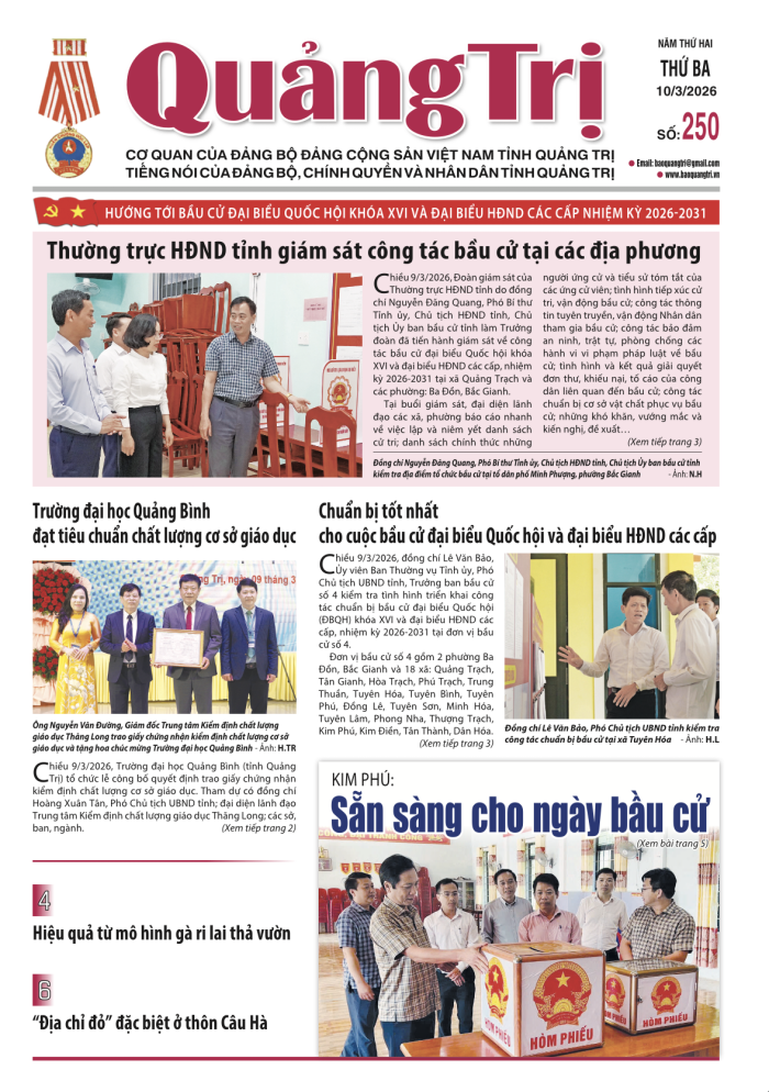 Báo Quảng Trị số 250 - Ngày 10-3-2026