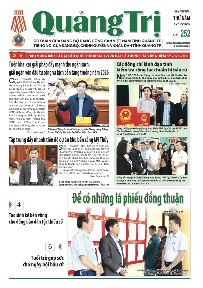 Báo Quảng Trị số 252 - Ngày 12-3-2026