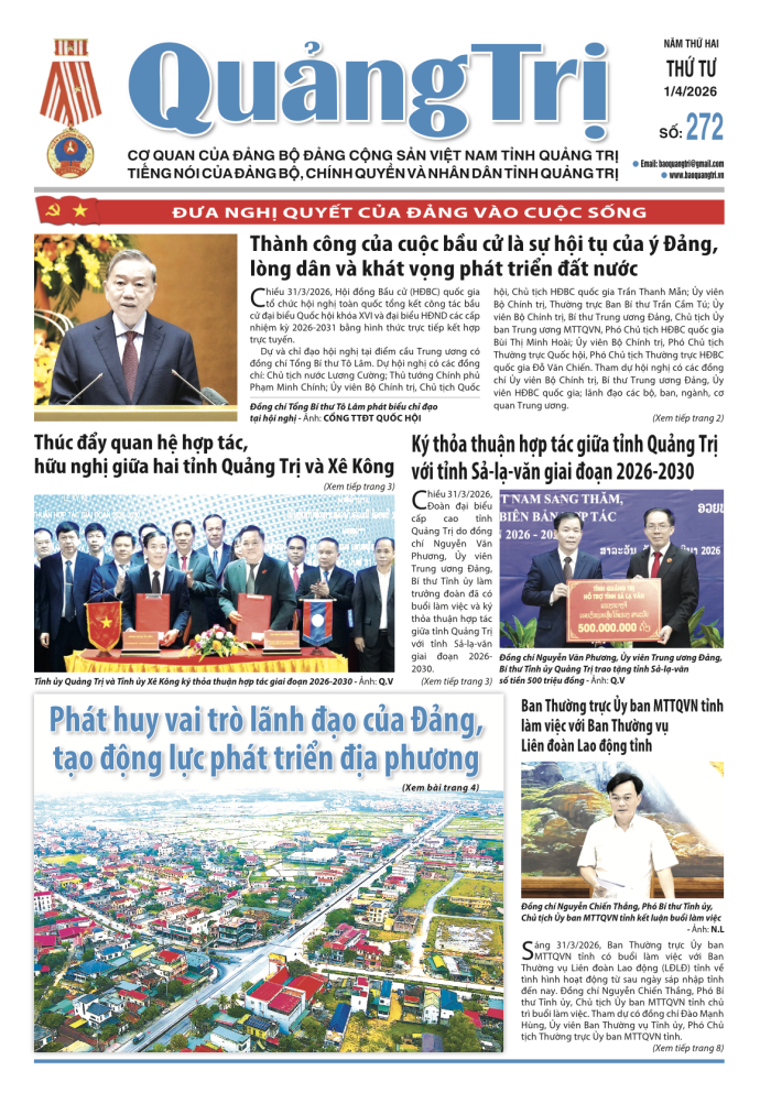 Báo Quảng Trị số 272 - Ngày 01-4-2026