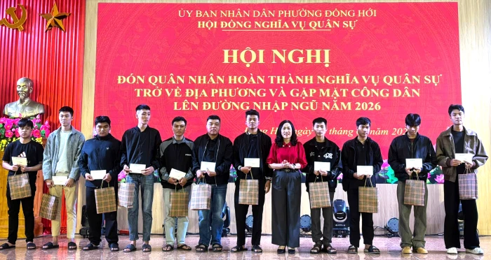 Thanh niên phường Đồng Hới sẵn sàng lên đường nhập ngũ