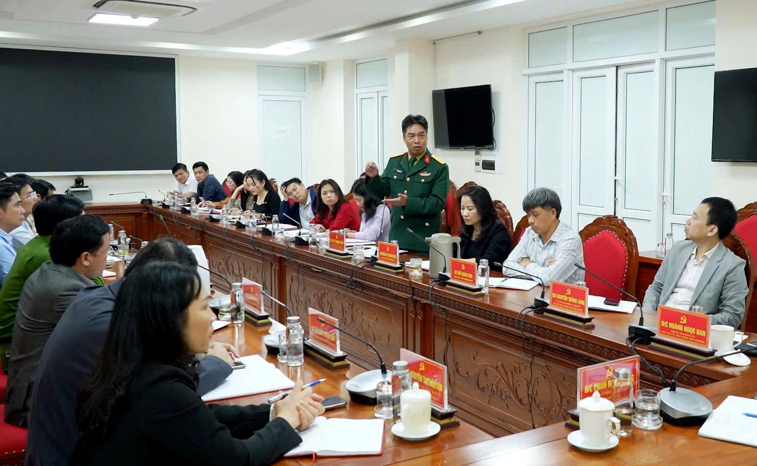 Các phương án bảo đảm an ninh trật tự, an toàn xã hội trước, trong và sau ngày bầu cử cũng đã được Đồng Hới xây dựng cụ thể - Ảnh: H.Tr.