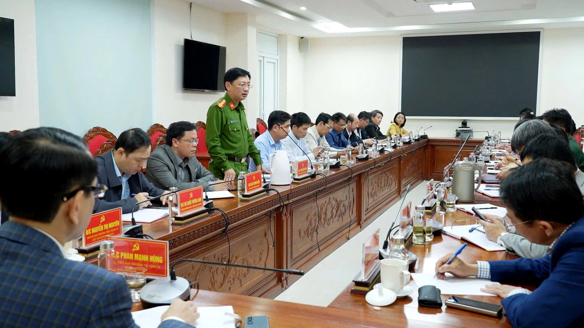 Các phương án bảo đảm an ninh trật tự, an toàn xã hội trước, trong và sau ngày bầu cử cũng đã được Đồng Hới xây dựng cụ thể - Ảnh: H.Tr.