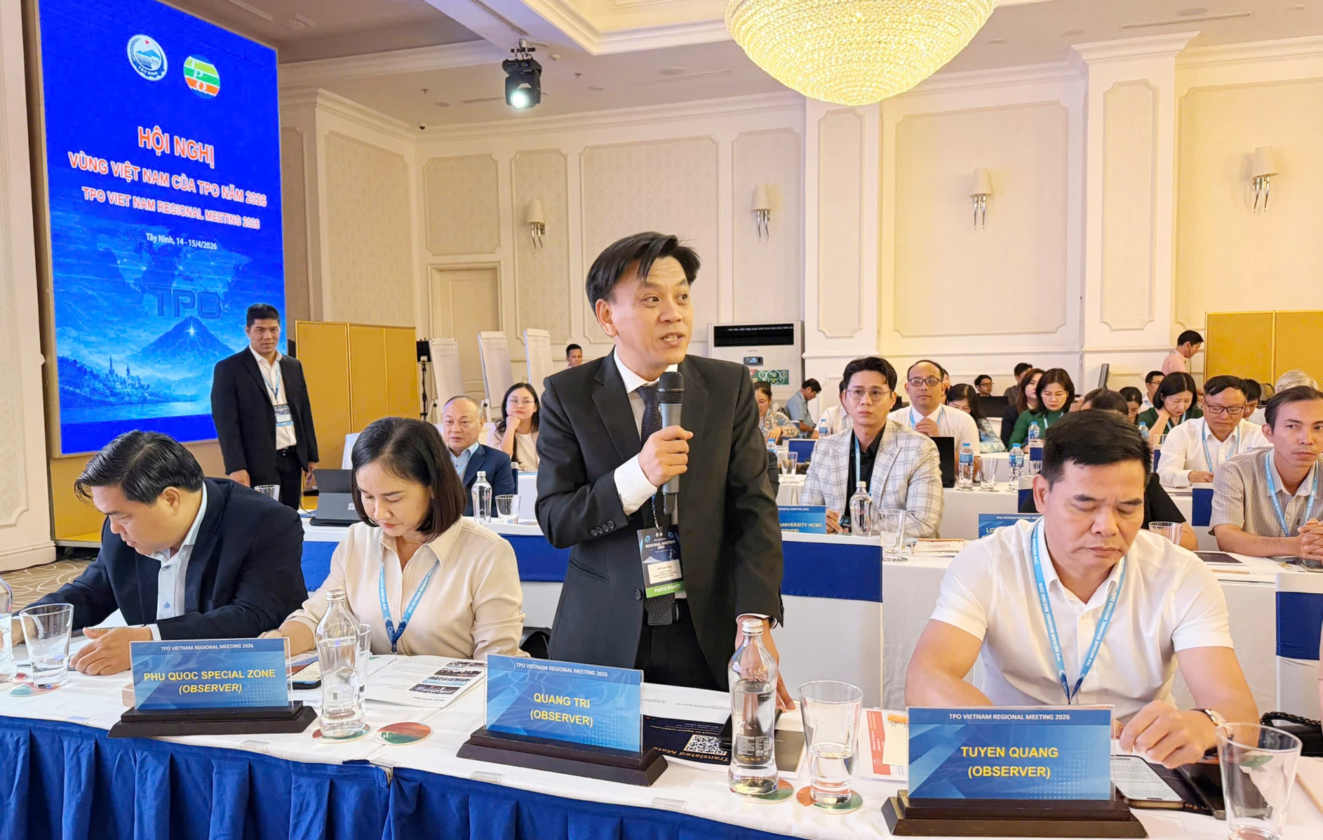 Đại diện lãnh đạo Sở Văn hóa, Thể thao và Du lịch tỉnh Quảng Trị phát biểu tại hội nghị - Ảnh: C.N