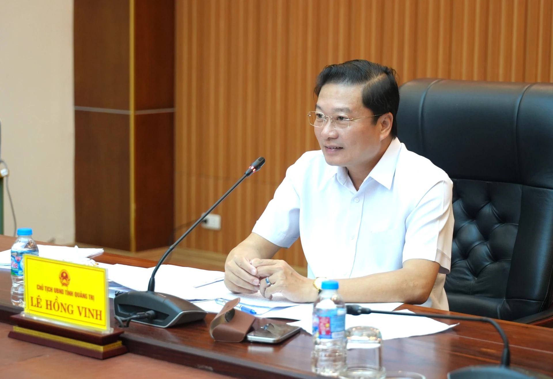 Đồng chí Lê Hồng Vinh, Chủ tịch UBND tỉnh chủ trì phiên tiếp công dân - Ảnh: T.Đ