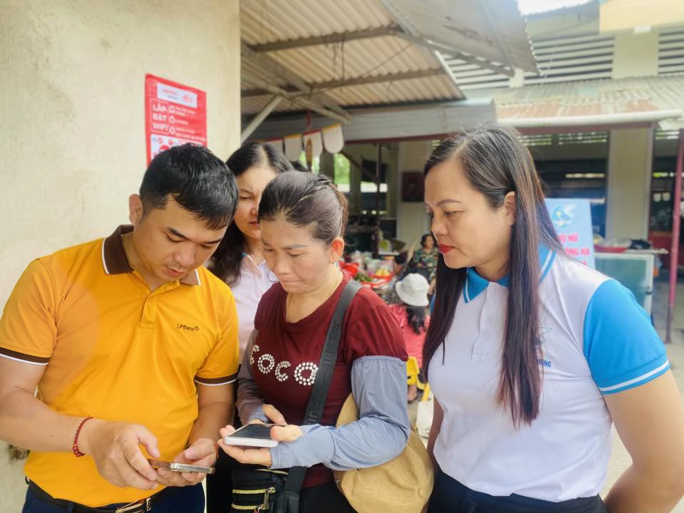 Mô hình“Chợ số Nam Đông Hà” là dấu ấn nổi bật của Hội Liên hiệp Phụ nữ phường Nam Đông Hà - Ảnh: NVCC