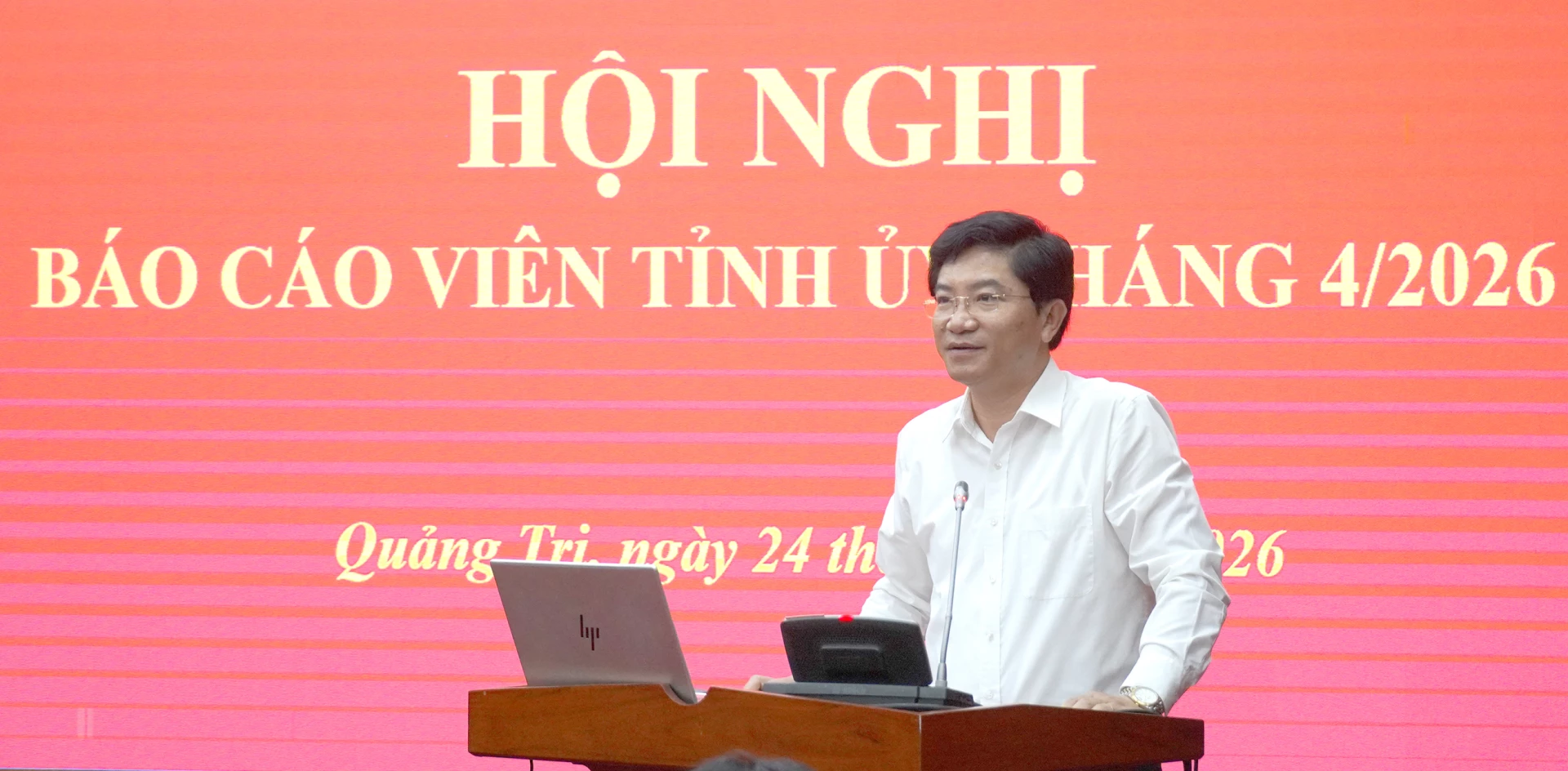 Đồng chí Trưởng ban Tuyên giáo và Dân vận Tỉnh ủy Trương An Ninh phát biểu chỉ đạo - Ảnh: C.H